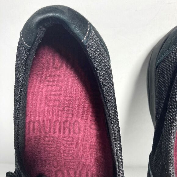 MUNRO Joliet Black Suede Fabric Comfort Shoe Hook Loop Slip On Shoes 10.5 - Picture 5 of 14